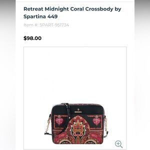 Spartina 449 Black and Pink Crossbody Bag